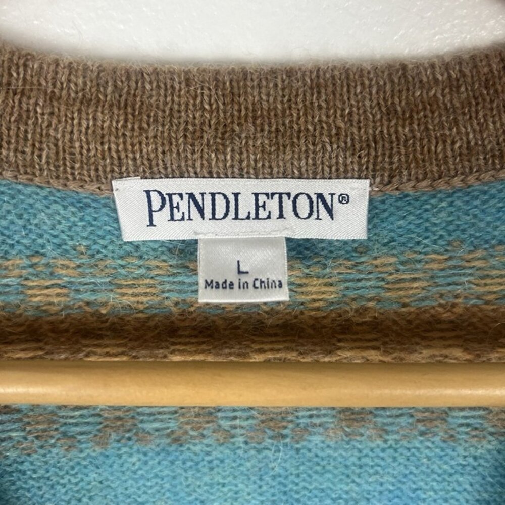 Pendleton Alpaca Wool Southwestern Aztec Pattern Cardigan Sz L Western Classic‎ - Picture 3 of 6
